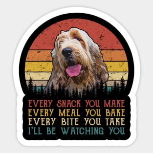 Vintage Every Snack You Make Every Meal You Bake Otterhound Sticker